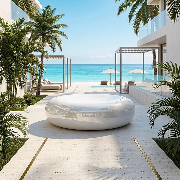 Commercial FRP Pebble Bench