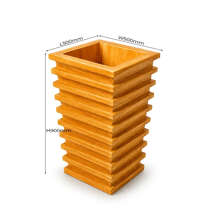 Fiberglass Wood Grain Planter